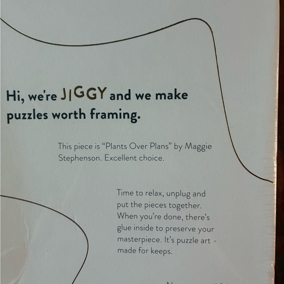 JIGGY 800pc Puzzle & Glue Kit: Plants Over Plans - Picture 5 of 8